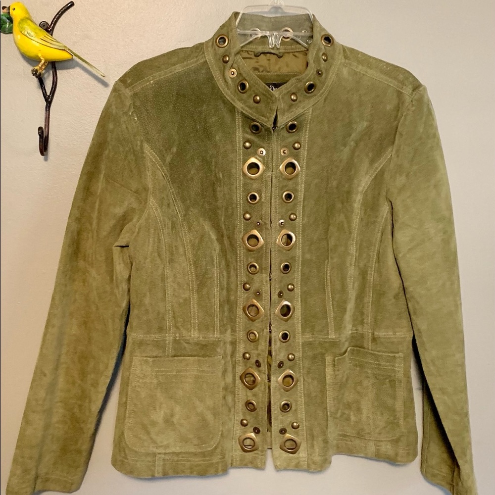 Olive Green Leather Jacket